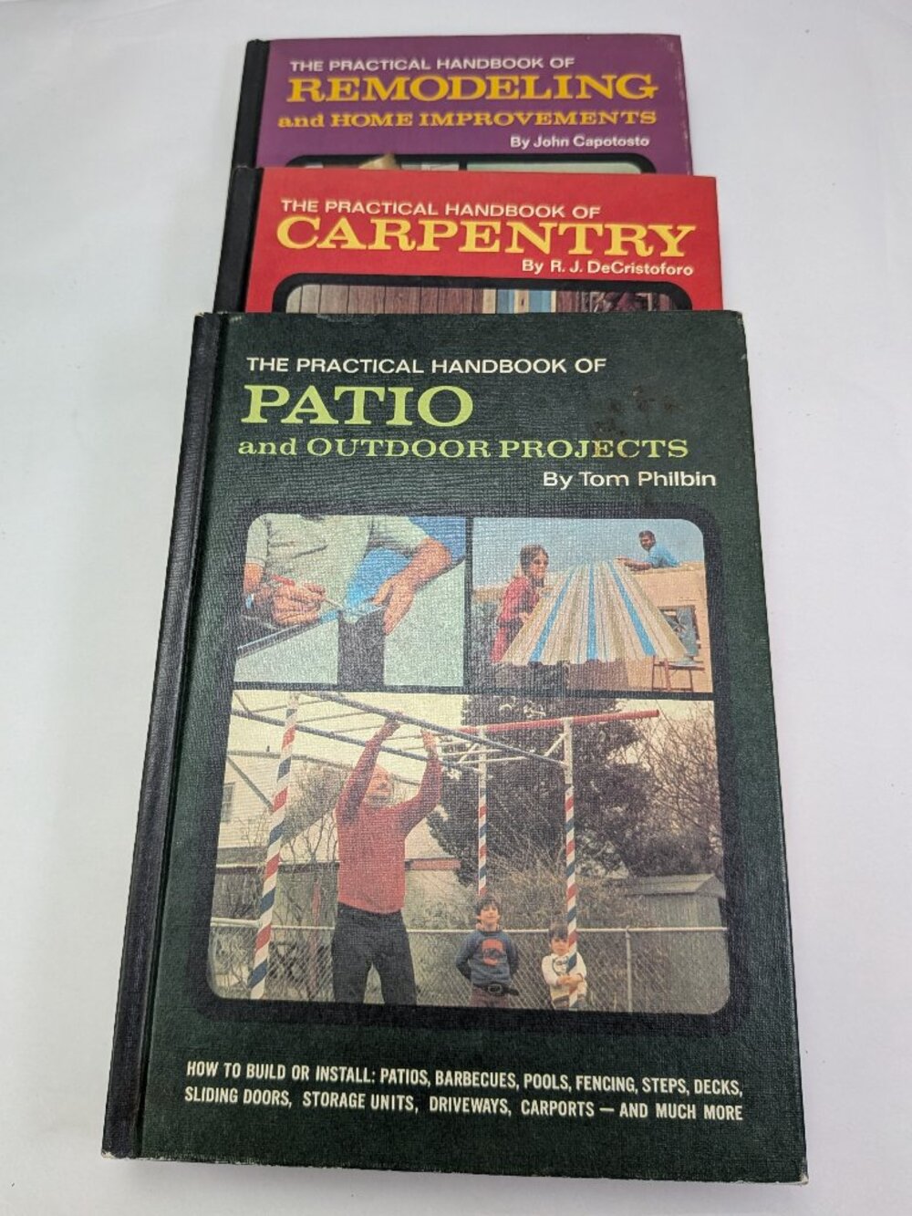 3 Book Set VTG 1973 Retro Home Improvement Carpentry Patio DIY Designs Specs